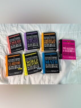 Everything you need to Ace Middle School English, American History, Math Books
